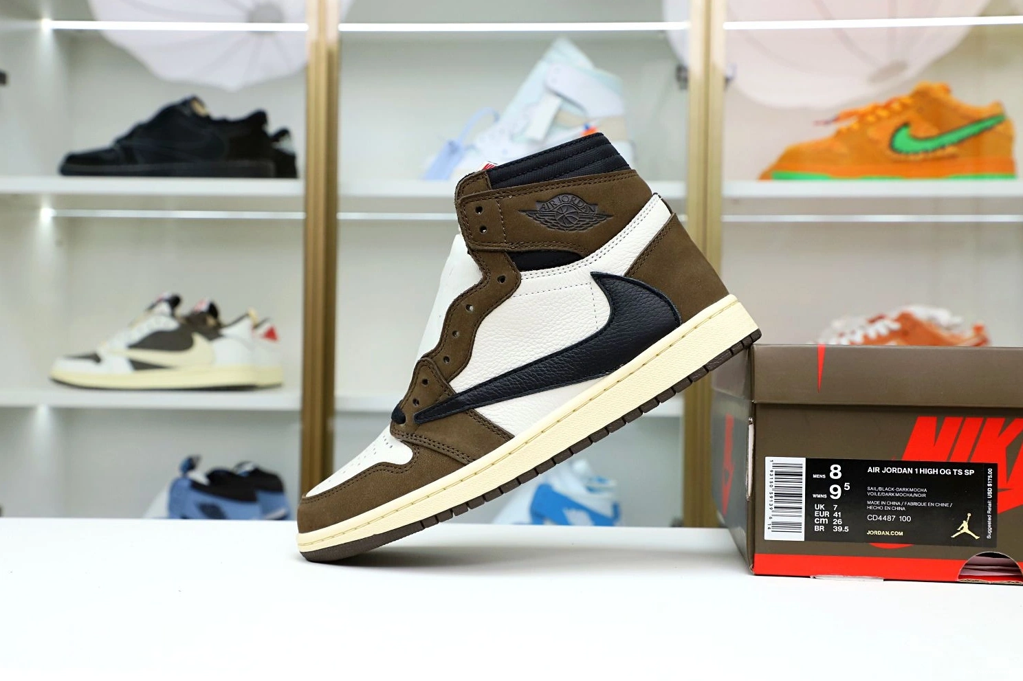 1st Kicks HIGH RETRO Popular SCOTT 1989 AIR TRAVIS JORDAN OG Kimikick 1 'MOCHA' X 1106